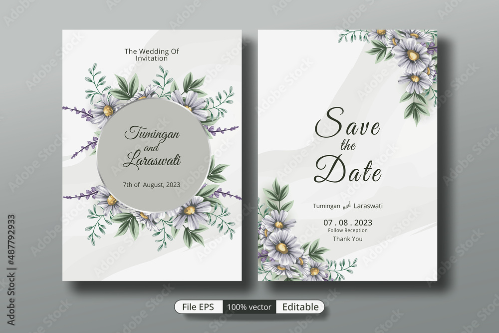 a beautiful luxury wedding invitation template that will make the party event more perfect.