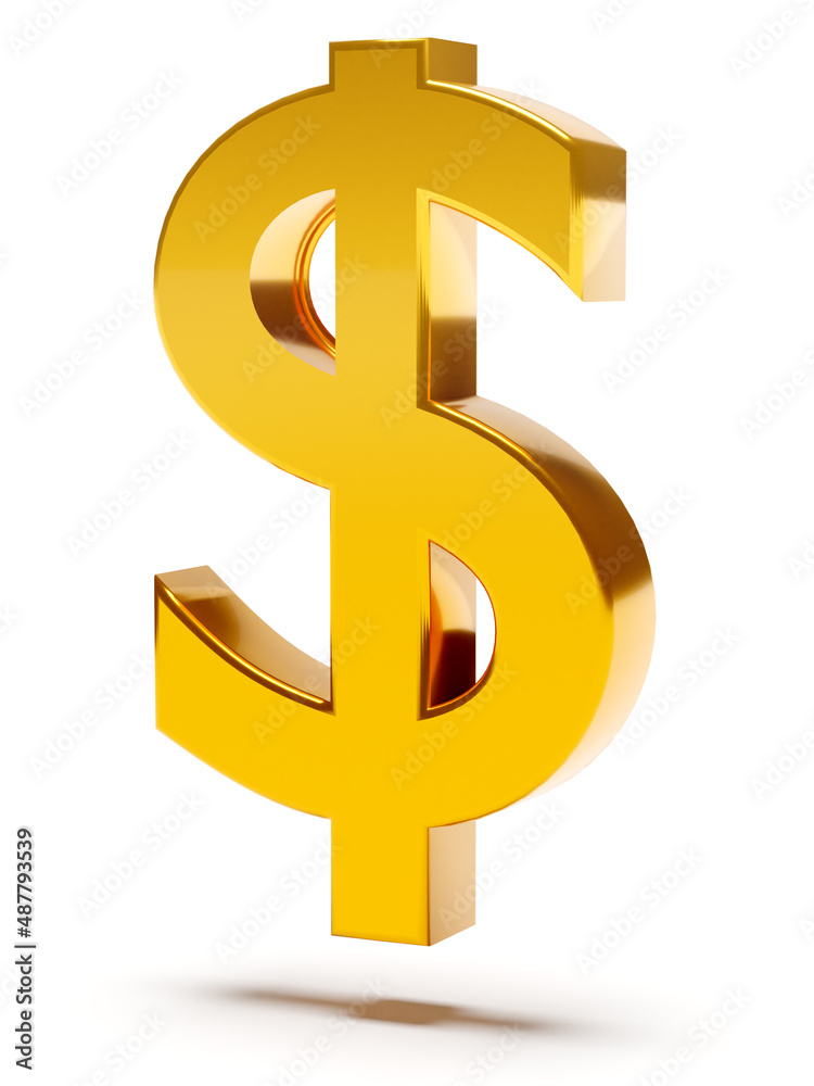 Gold dollar sign. Finance and business symbol Gold dollar sign. Finance and business symbol