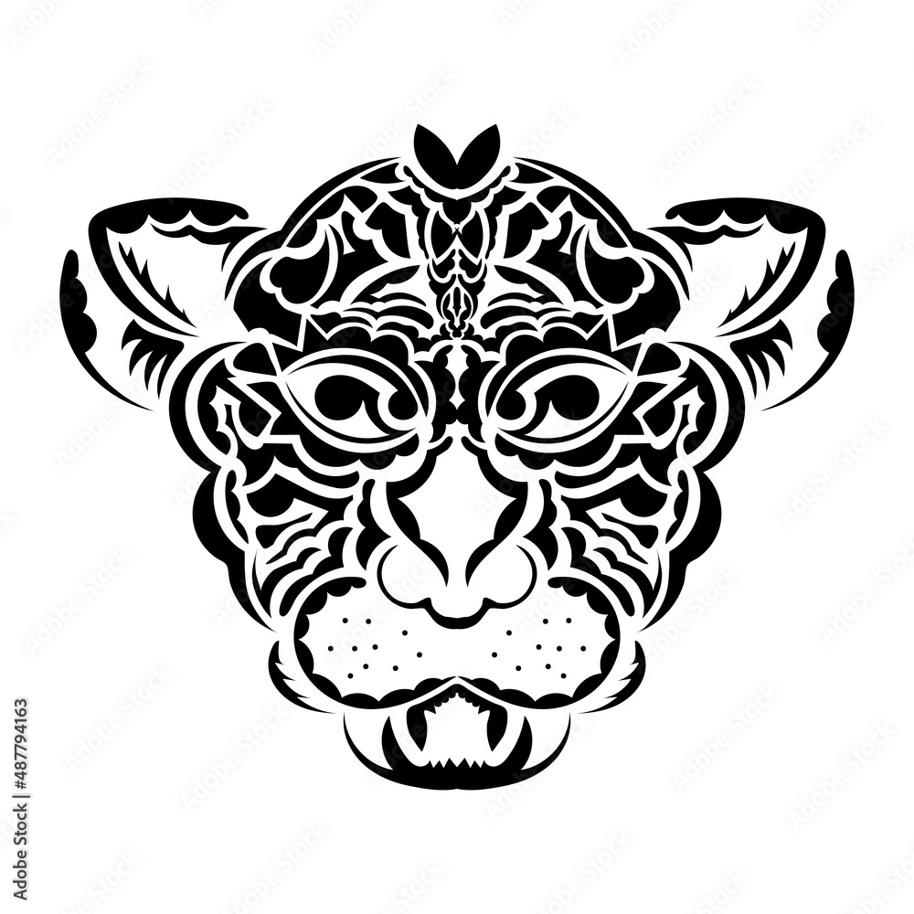 The tiger icon is black, on a white background.