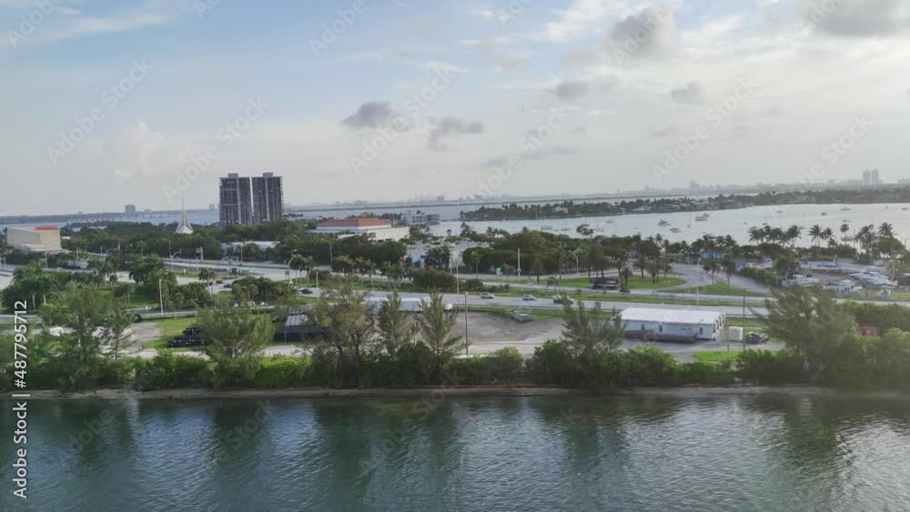 Aerial view of Biscayne bay, Miami with Cause way road video background in 4K | Miami Causeway road aerial view video background in 4K Aerial view of Biscayne bay, Miami with Cause way road video background in 4K | Miami Causeway road aerial view video background in 4K