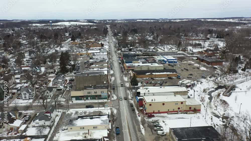 Sparta Michigan 4K Aerial Left to right Sparta Michigan 4K Aerial Left to right