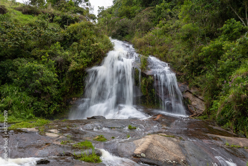 waterfall in the middle of the forest in the city of Cunha in S  o Paulo