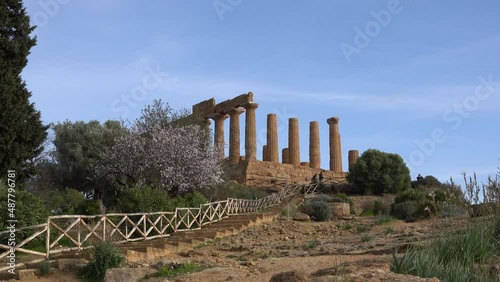 Ancient Temple of Juno (Tempio di Giunone) in famous Valley of the Temples (Valle dei Templi) near Agrigento, Sicily, Italy, EU photo
