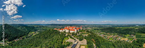 Das Stift Göttweig ist ein Benediktinerkloster der Österreichischen Benediktinerkongregation. Es liegt in der Gemeinde Furth nahe Krems in Niederösterreich auf einem Hügel südlich der Donau am Ausläuf photo