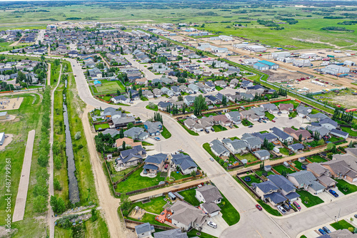 Aerial view of Martensville in central Saskatchewan photo