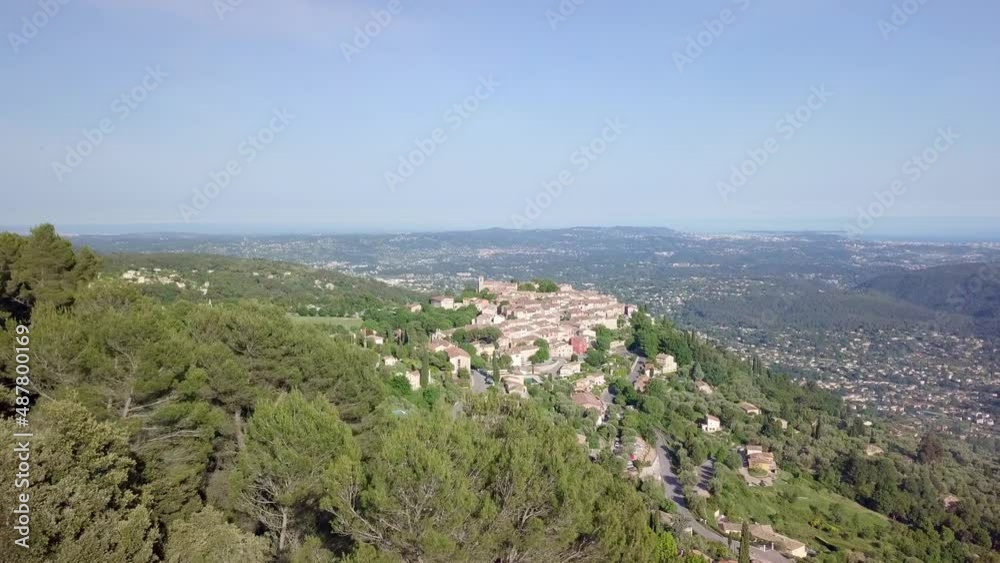 Cabris from the air, the most beautiful hilltop village in the French Riviera Cabris from the air, the most beautiful hilltop village in the French Riviera