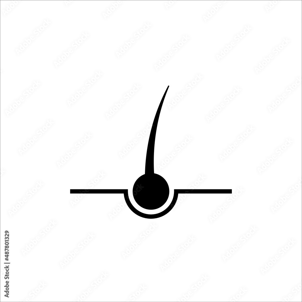 hair with bulb icon vector illustration symbol hair with bulb icon vector illustration symbol