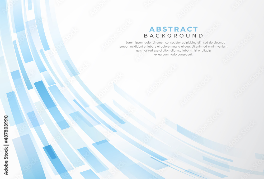 © MooJook - Abstract blue vector background. Blue geometric motion technology on white. Bright modern minimalist design for brochure, website, flyer, cover, advertising, banner, posters. Vector illustration © MooJook - Abstract blue vector background. Blue geometric motion technology on white. Bright modern minimalist design for brochure, website, flyer, cover, advertising, banner, posters. Vector illustration