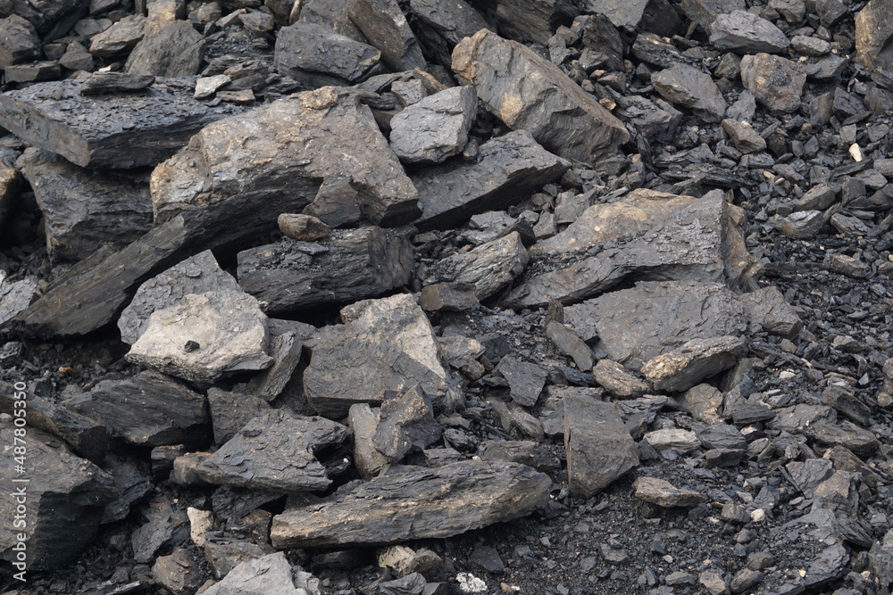 close up of coal, visible coal texture, various fragments close up of coal, visible coal texture, various fragments