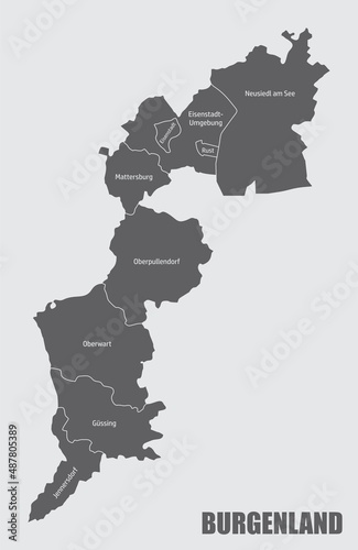 Burgenland administrative map