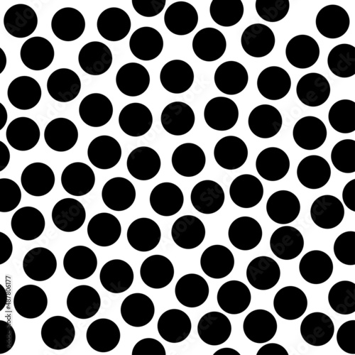 Seamless pattern black dots. hand drawn graphic print