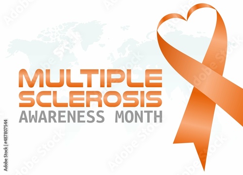 vector graphic of multiple sclerosis awareness month good for multiple sclerosis awareness month celebration. flat design. flyer design.flat illustration.