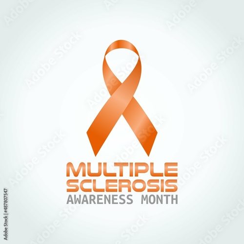 vector graphic of multiple sclerosis awareness month good for multiple sclerosis awareness month celebration. flat design. flyer design.flat illustration.