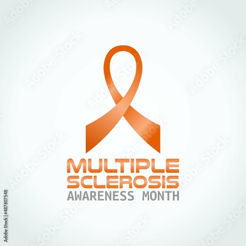 vector graphic of multiple sclerosis awareness month good for multiple sclerosis awareness month celebration. flat design. flyer design.flat illustration.