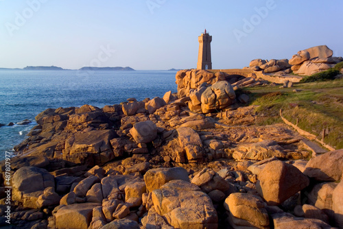 The Côte de granite rose or Pink Granite Coast is a stretch of coastline in the Côtes d'Armor departement of northern Brittany, France.