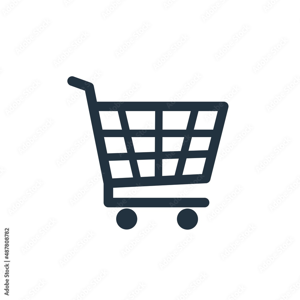 shopping cart line icon vector. grocery container symbol isolated on a white background. shopping cart line icon vector. grocery container symbol isolated on a white background.