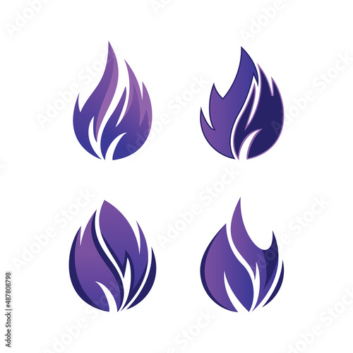 Fire Logo vector design Logo Icons Template.