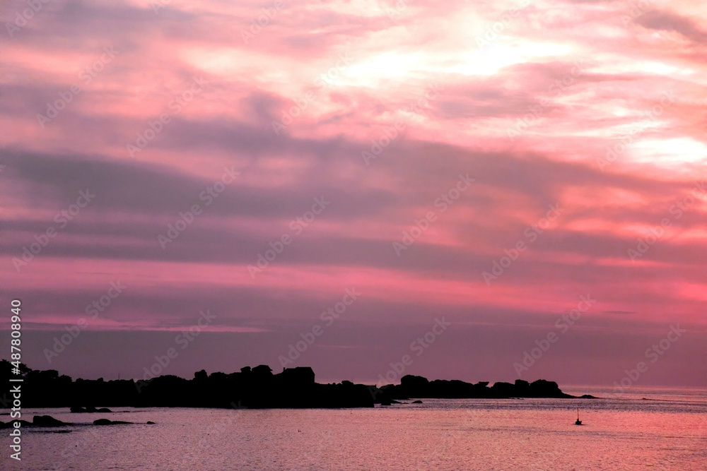 The Côte de granite rose or Pink Granite Coast is a stretch of coastline in the Côtes d'Armor departement of northern Brittany, France. The Côte de granite rose or Pink Granite Coast is a stretch of coastline in the Côtes d'Armor departement of northern Brittany, France.