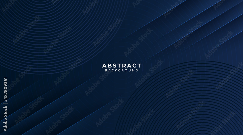 Dark blue abstract graphic elements background with lines circle and diagonal lines. Modern simple design concept. Minimal style graphic. Suit for banner, cover, web, flyer, poster. Dark blue abstract graphic elements background with lines circle and diagonal lines. Modern simple design concept. Minimal style graphic. Suit for banner, cover, web, flyer, poster.