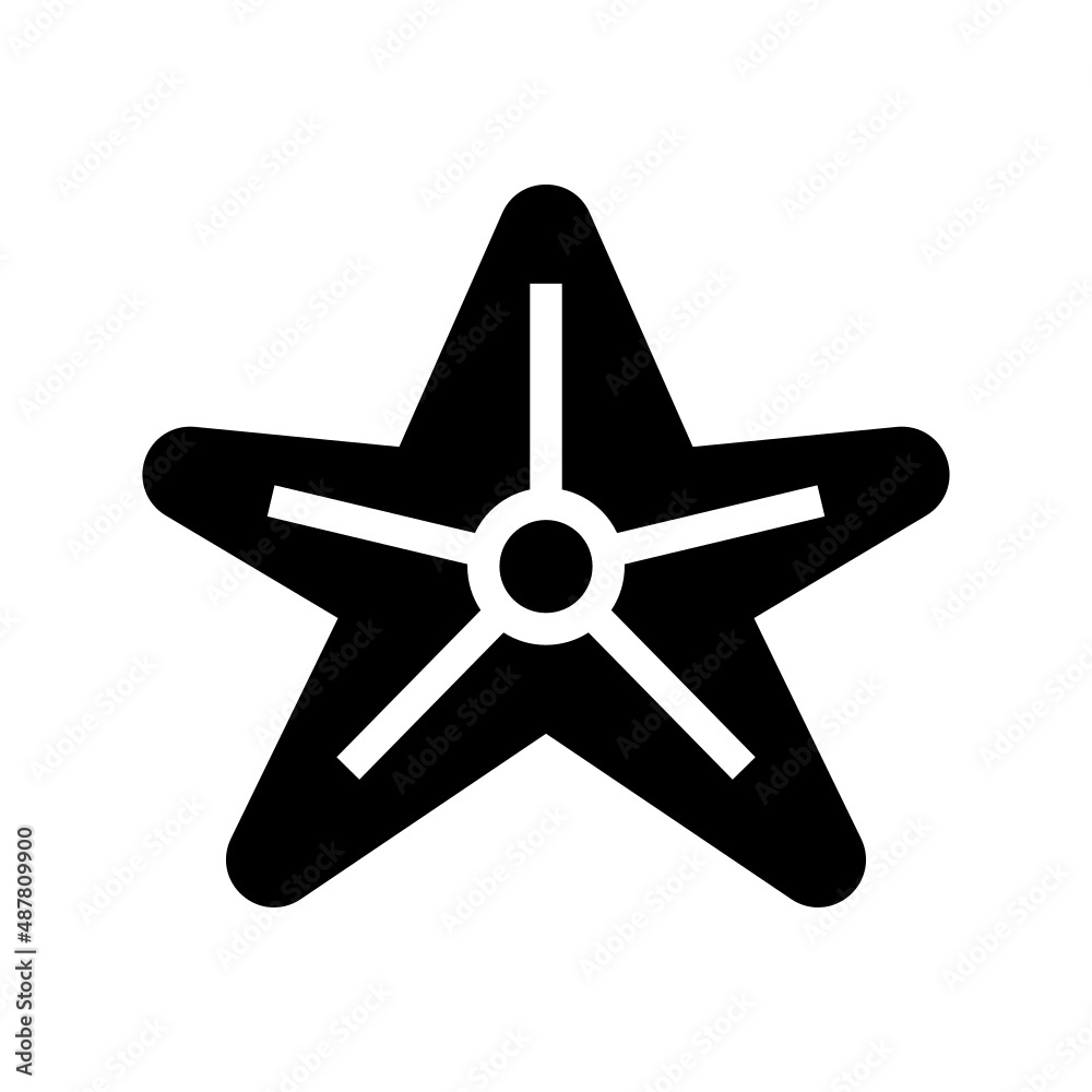 Starfish icon isolated on white background Starfish icon isolated on white background