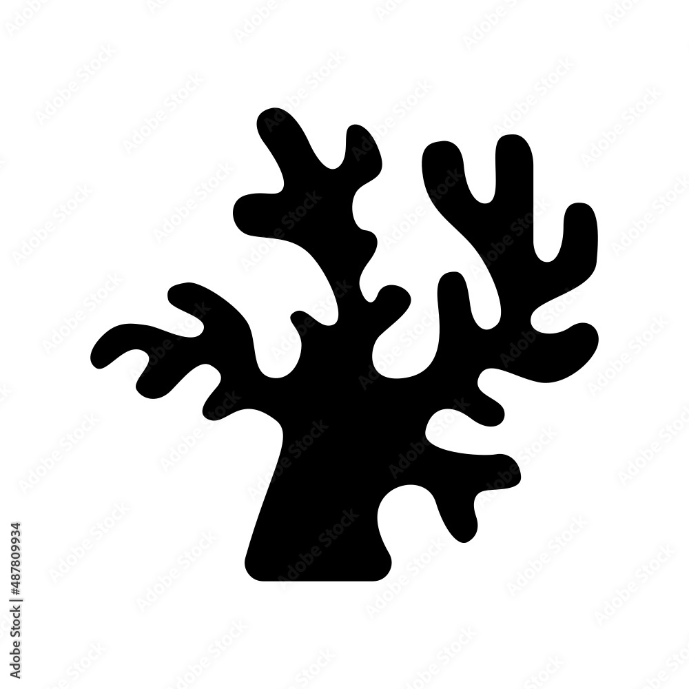 Coral icon isolated on white background Coral icon isolated on white background