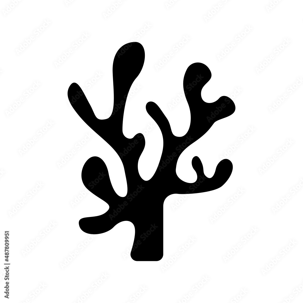 Coral icon isolated on white background Coral icon isolated on white background