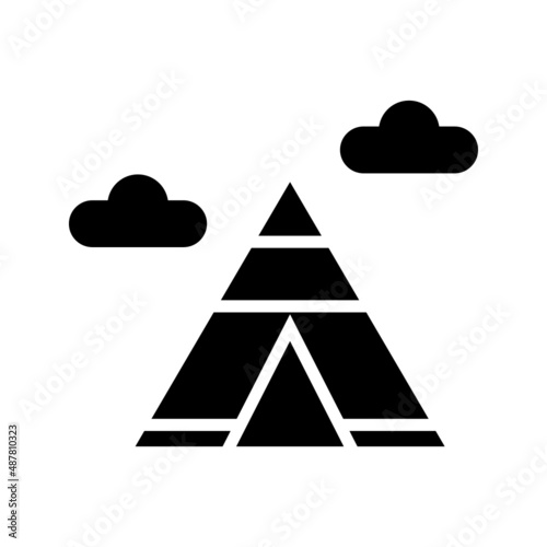 Camping icon isolated on white background