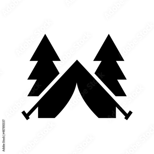 Camping icon isolated on white background