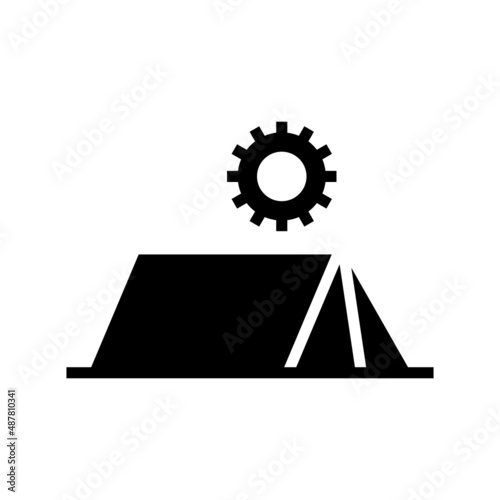 Camping icon isolated on white background