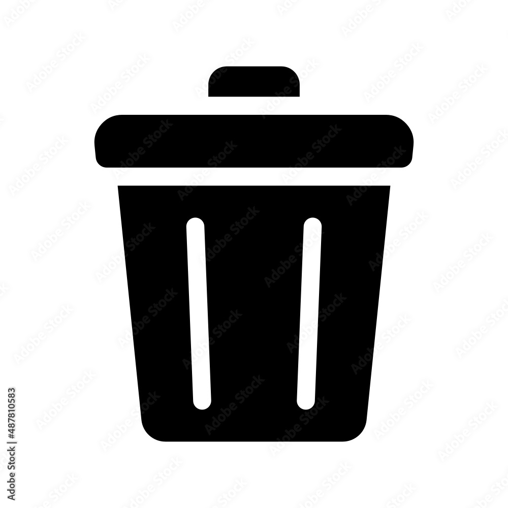 Trash icon isolated on white background Trash icon isolated on white background