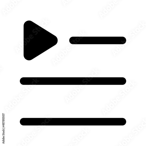 Playlist icon isolated on white background