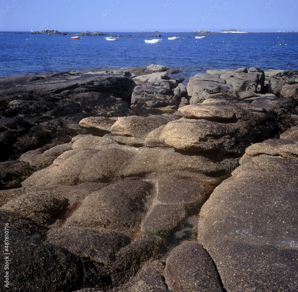 The Côte de granite rose or Pink Granite Coast is a stretch of coastline in the Côtes d'Armor departement of northern Brittany, France. The Côte de granite rose or Pink Granite Coast is a stretch of coastline in the Côtes d'Armor departement of northern Brittany, France.