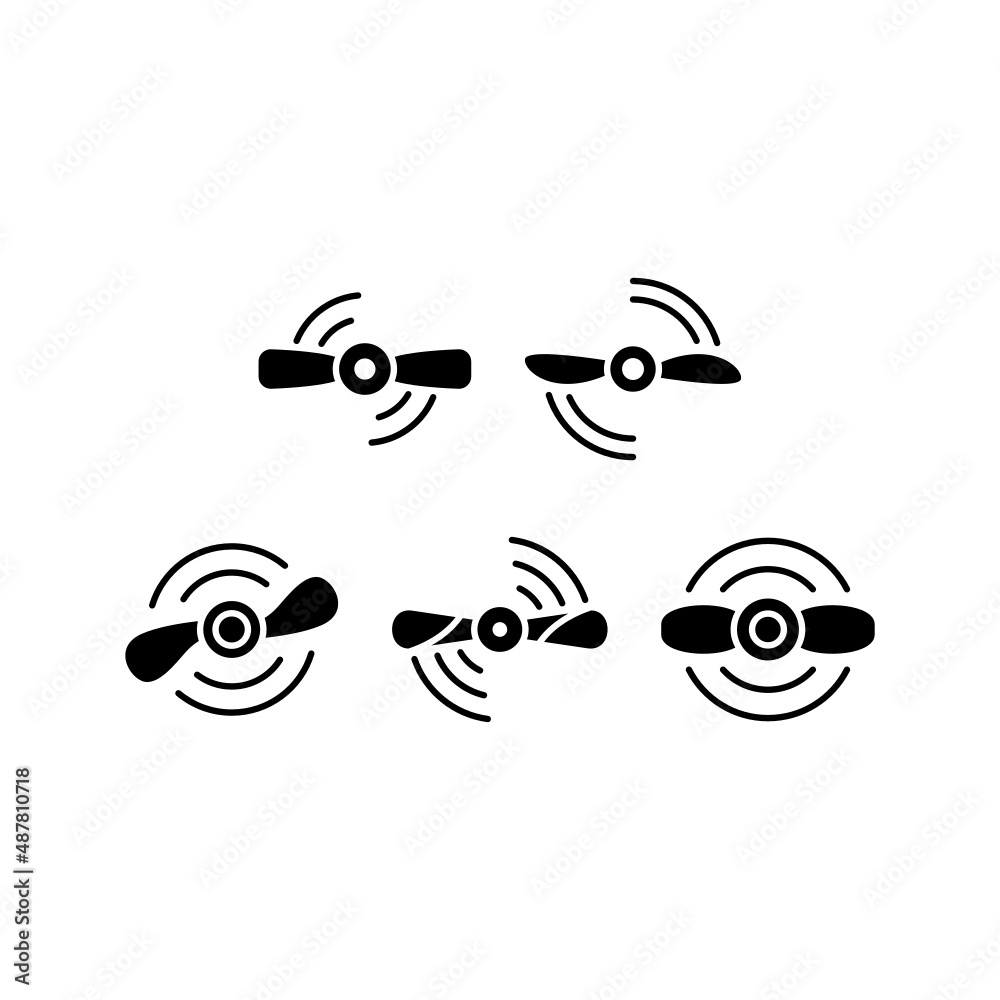 Propeller set icon isolated on white background Propeller set icon isolated on white background