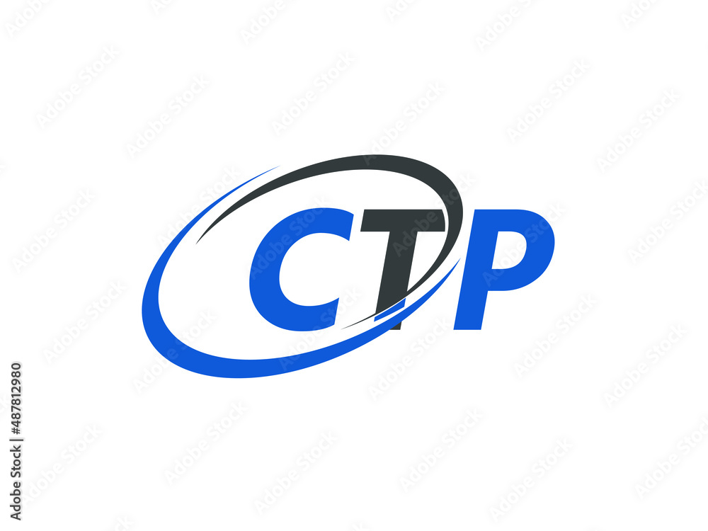 CTP letter creative modern elegant swoosh logo design CTP letter creative modern elegant swoosh logo design