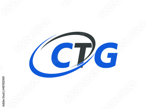 CTG letter creative modern elegant swoosh logo design