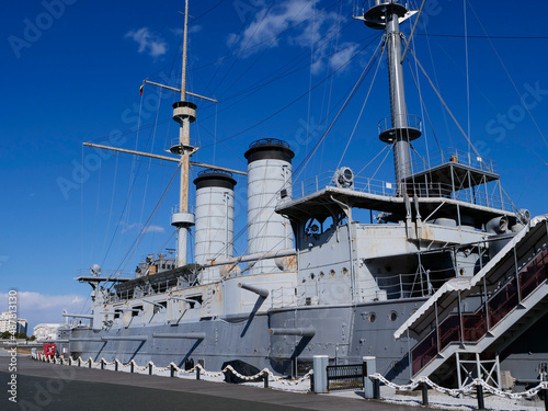 三笠公園に鎮座する戦艦三笠