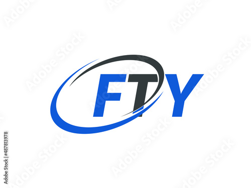 FTY letter creative modern elegant swoosh logo design
