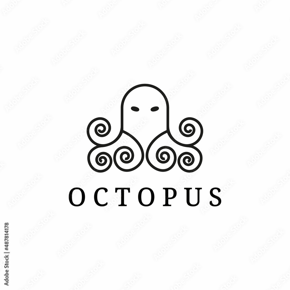 octopus logo vector art design illustration animal squid sea tentacle fish water octopus logo vector art design illustration animal squid sea tentacle fish water
