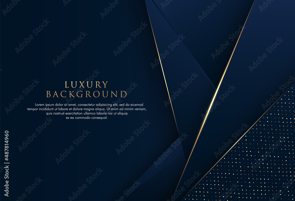 Abstract dark blue triangles shape pattern background with dot element ...
