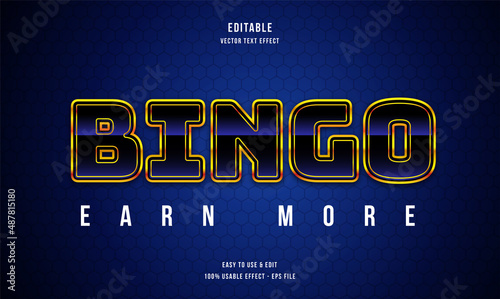 bingo editable text effect template
