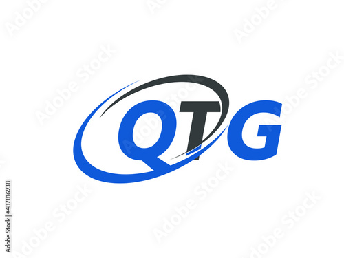 QTG letter creative modern elegant swoosh logo design