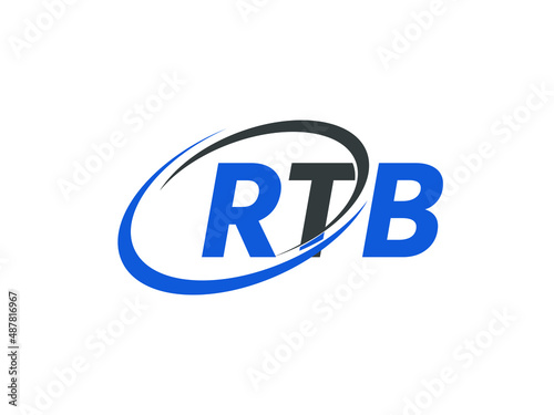 RTB letter creative modern elegant swoosh logo design