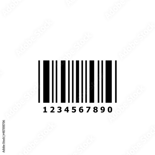 Barcode scan icon vector illustration Flat design style