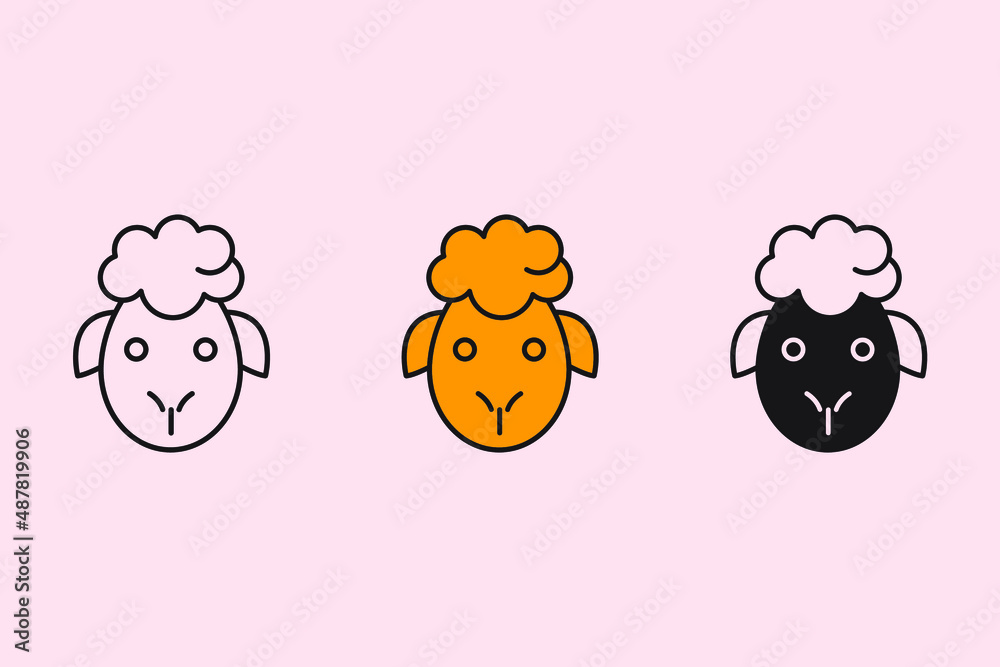 lamb icons symbol vector elements for infographic web