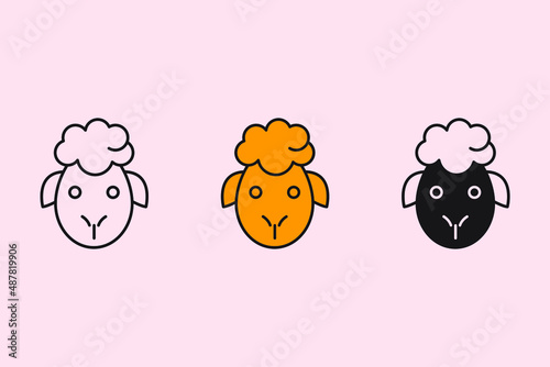 lamb icons symbol vector elements for infographic web