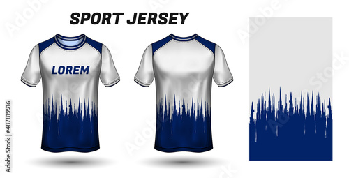 Sport jersey design fabric textile template