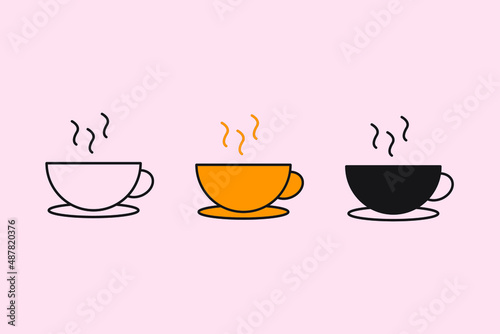 hot drinks  icons  symbol vector elements for infographic web