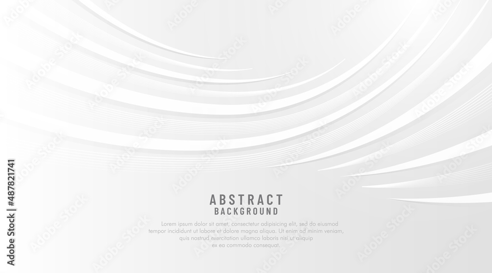 Gray and white gradient curve abstract background. Modern simple curve lines vector element. Subtle and elegant style graphic concept with space for your text. Suit for poster, cover, banner, brochure Gray and white gradient curve abstract background. Modern simple curve lines vector element. Subtle and elegant style graphic concept with space for your text. Suit for poster, cover, banner, brochure