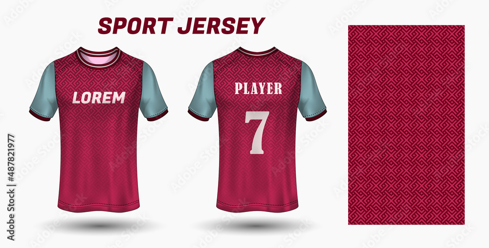 Fototapeta premium Sport jersey design fabric textile template