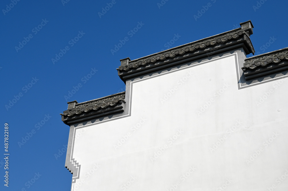 Horsehead wall of Hui-style traditional residence in Southern China
